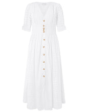 Load image into Gallery viewer, Dolly Schiffli Midi Dress White