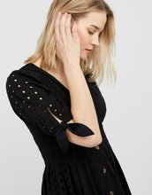 Load image into Gallery viewer, Dolly Schiffli Midi Dress Black