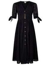 Load image into Gallery viewer, Dolly Schiffli Midi Dress Black